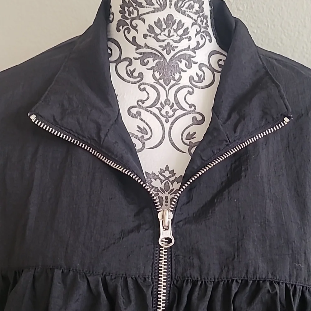 🪻 FREE PEOPLE ZIP BALLOON SLEEVES BOMBER JACKET. - Picture 3 of 11
